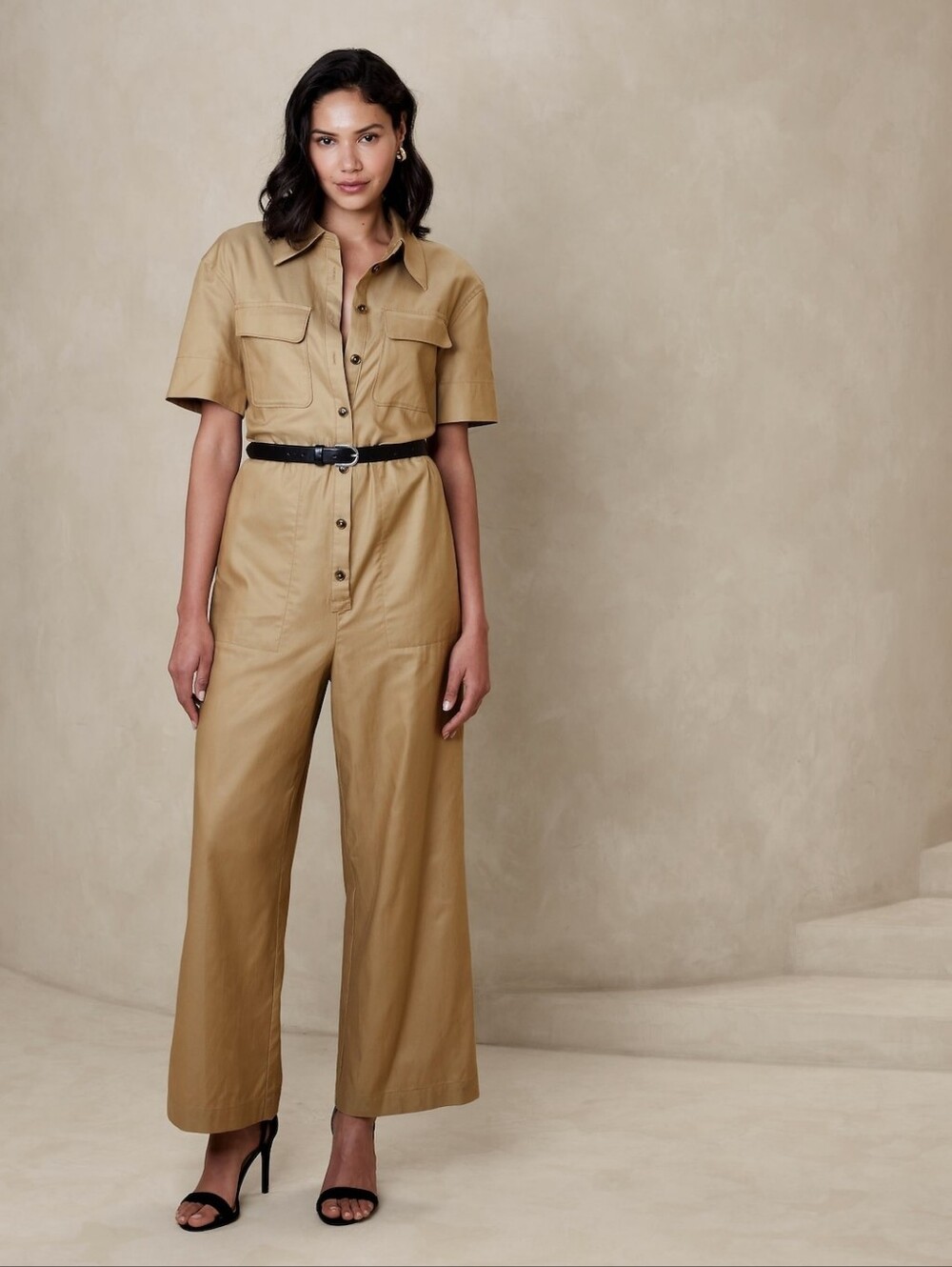 Banana Republic Khaki Cotton Lyocel sz LP